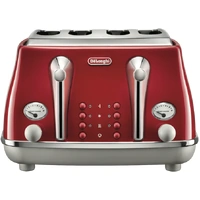 DeLonghi Icona Capitals 4 Slice Toaster Tokyo Red CTOC4003R