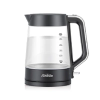Sunbeam 1.7L Black Classic Glass Kettle KE6460