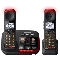 Panasonic Amplified Cordless Twin Handset Phone KXTGM422AZB