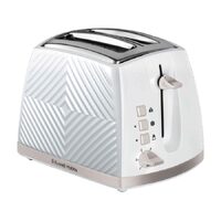 Russell Hobbs Groove 2 Slice Toaster in White RHT722WHI