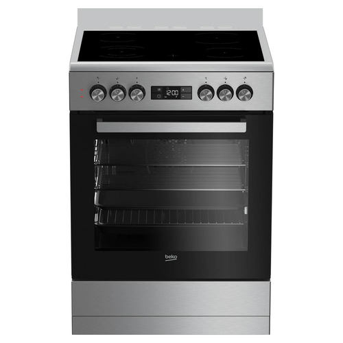 BEKO 60cm Stainless Vitroceramic Upright Cooker BFC60VMX1