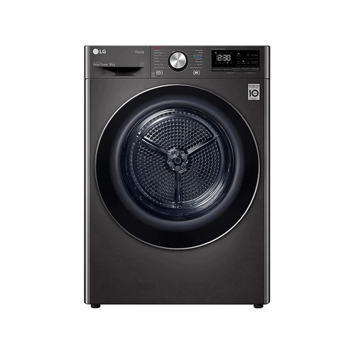LG 9kg Heat Pump Dryer with Inverter Control in Black Steel DVH909B