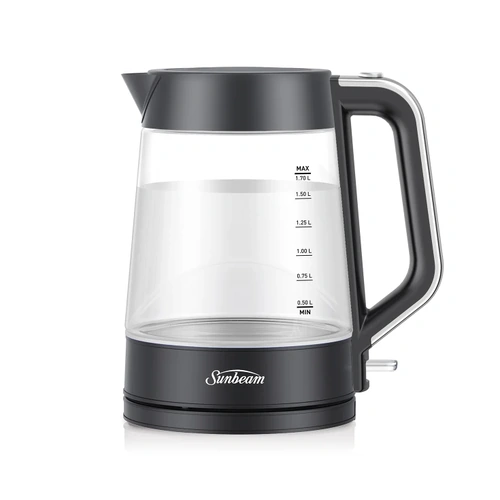 Sunbeam 1.7L Black Classic Glass Kettle KE6460