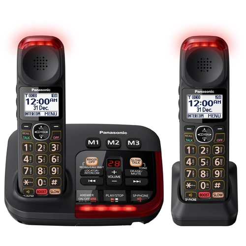 Panasonic Amplified Cordless Twin Handset Phone KXTGM422AZB