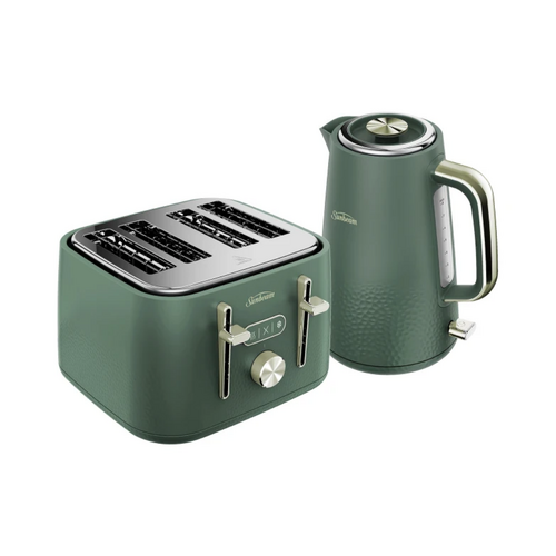 Sunbeam Freya Kettle and 4 Slice Toaster Set Dusty Pine PUP3600GR