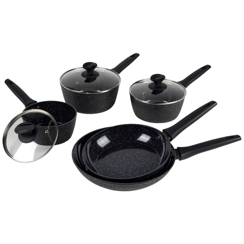 Russell Hobbs Black Marble SPC Cookware Set 5 Piece RHCWS5BM