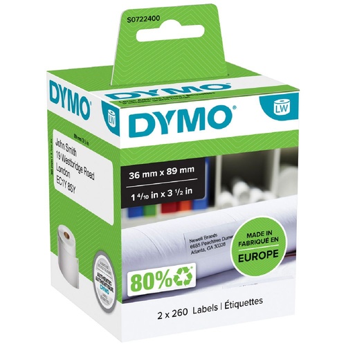 DYMO LabelWriter Address Labels 89 x 36mm 99012