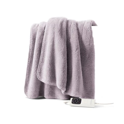 Sunbeam Feel Perfect Sherpa Fleece Heated Throw Blanket TRF4200