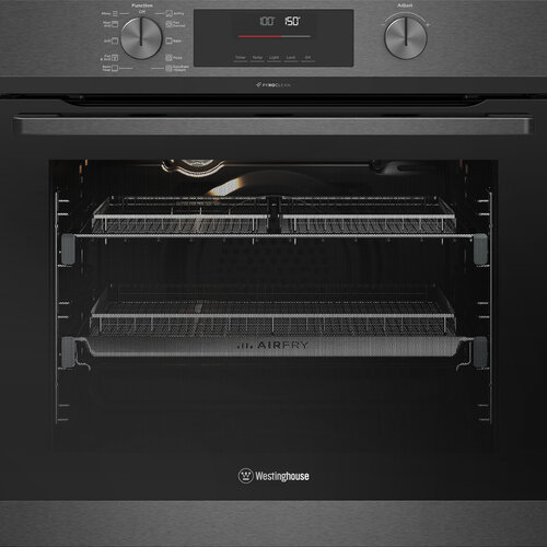 Westinghouse 60cm Dark Stainless Steel Pyroclean Oven with Dual Airfry WVEP6717DD